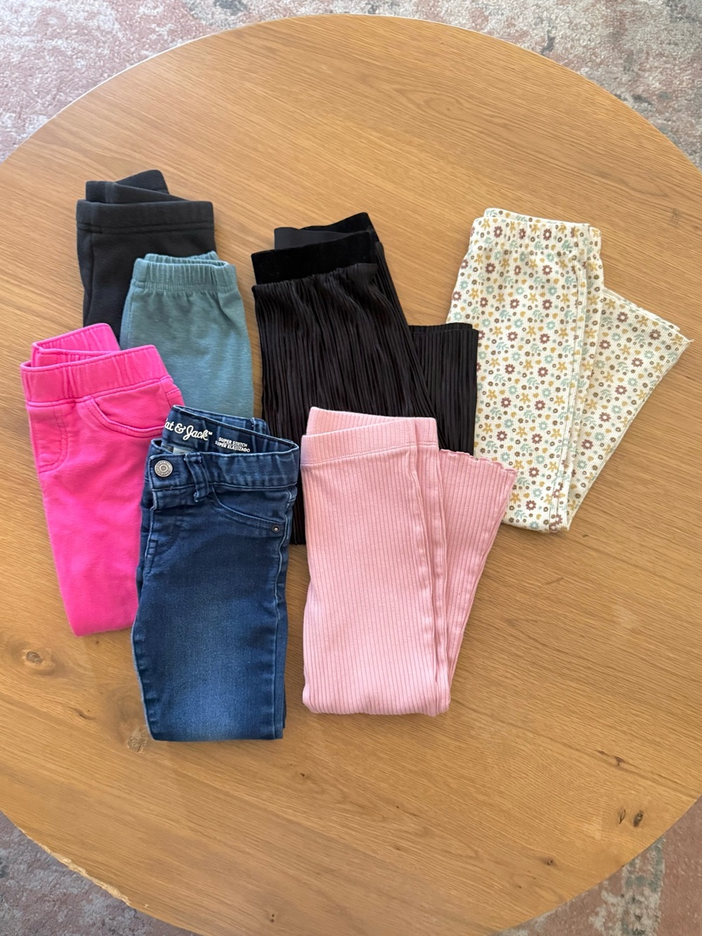 Girls Leggings / Jeans / Flare Pants Bundle (7) - Toddler Girls Size 5T